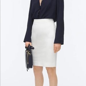 J.Crew Cotton work pencil skirt in white size 4